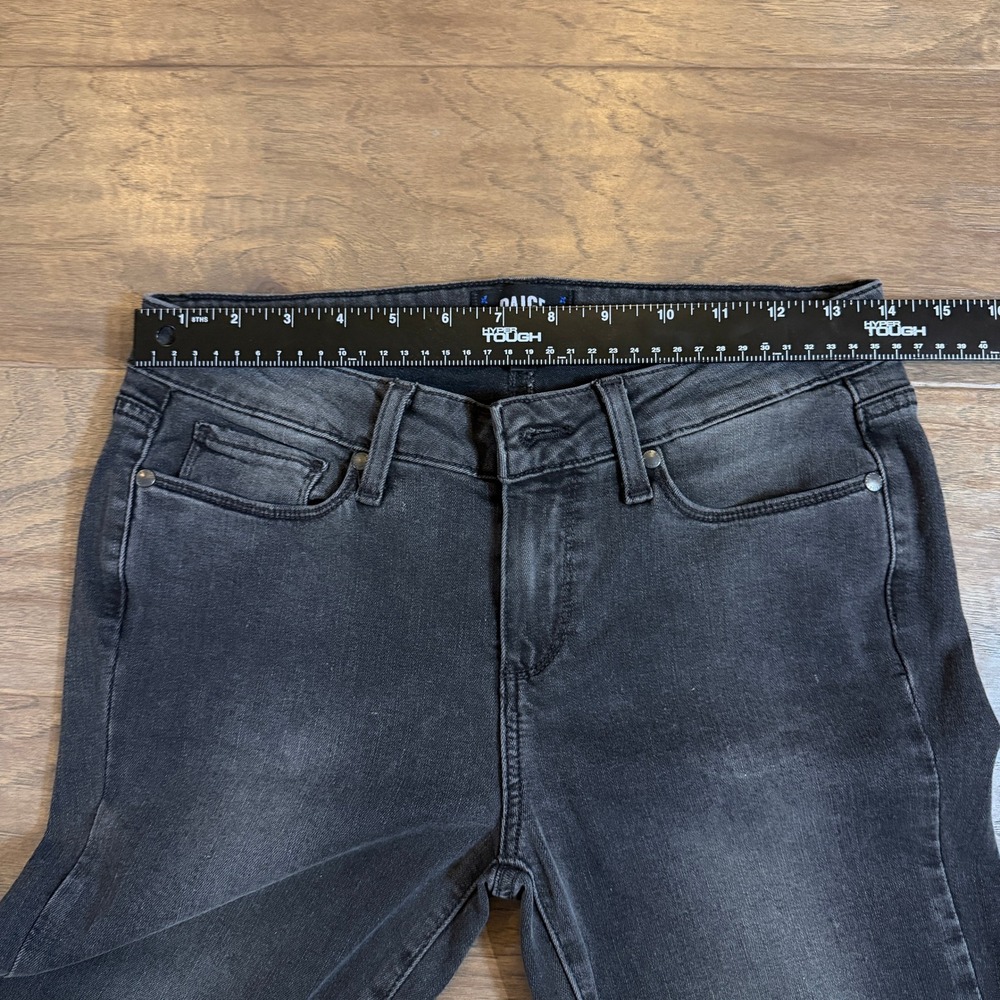 Paige Verdugo Ankle Skinny Jeans Faded Black Mid Rise Womens Size 28 Made in USA - Picture 5 of 7